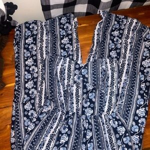 Floral Blue Jumpsuit